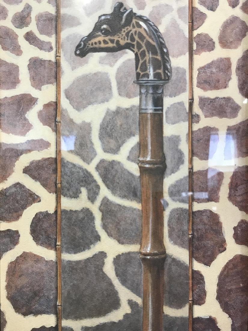 Framed Print Of Giraffe Detailed Cane (1 of 6)