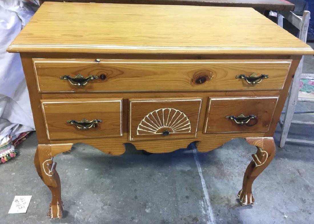 Light Toned Wood  Side Board Commode (1 of 8)