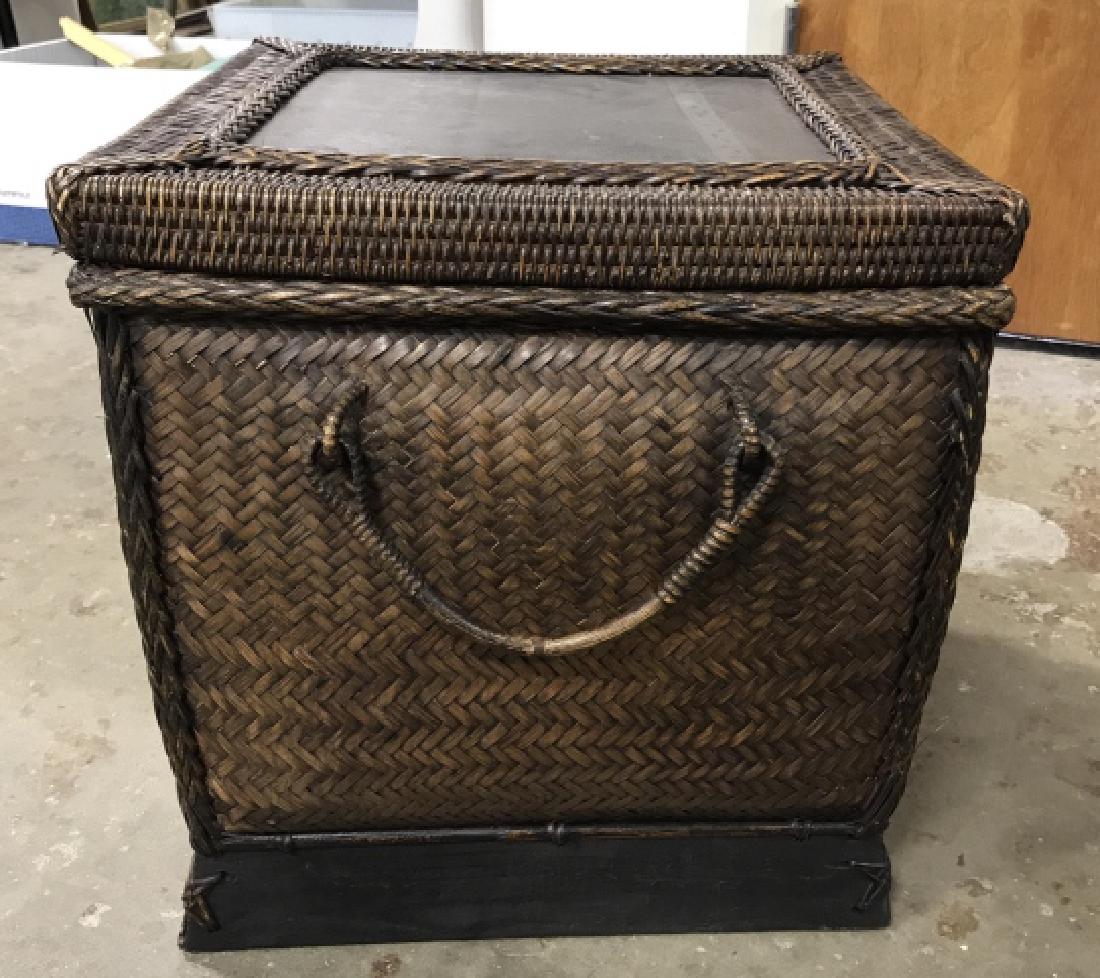 Woven Square Basket Storage Side Table (1 of 7)