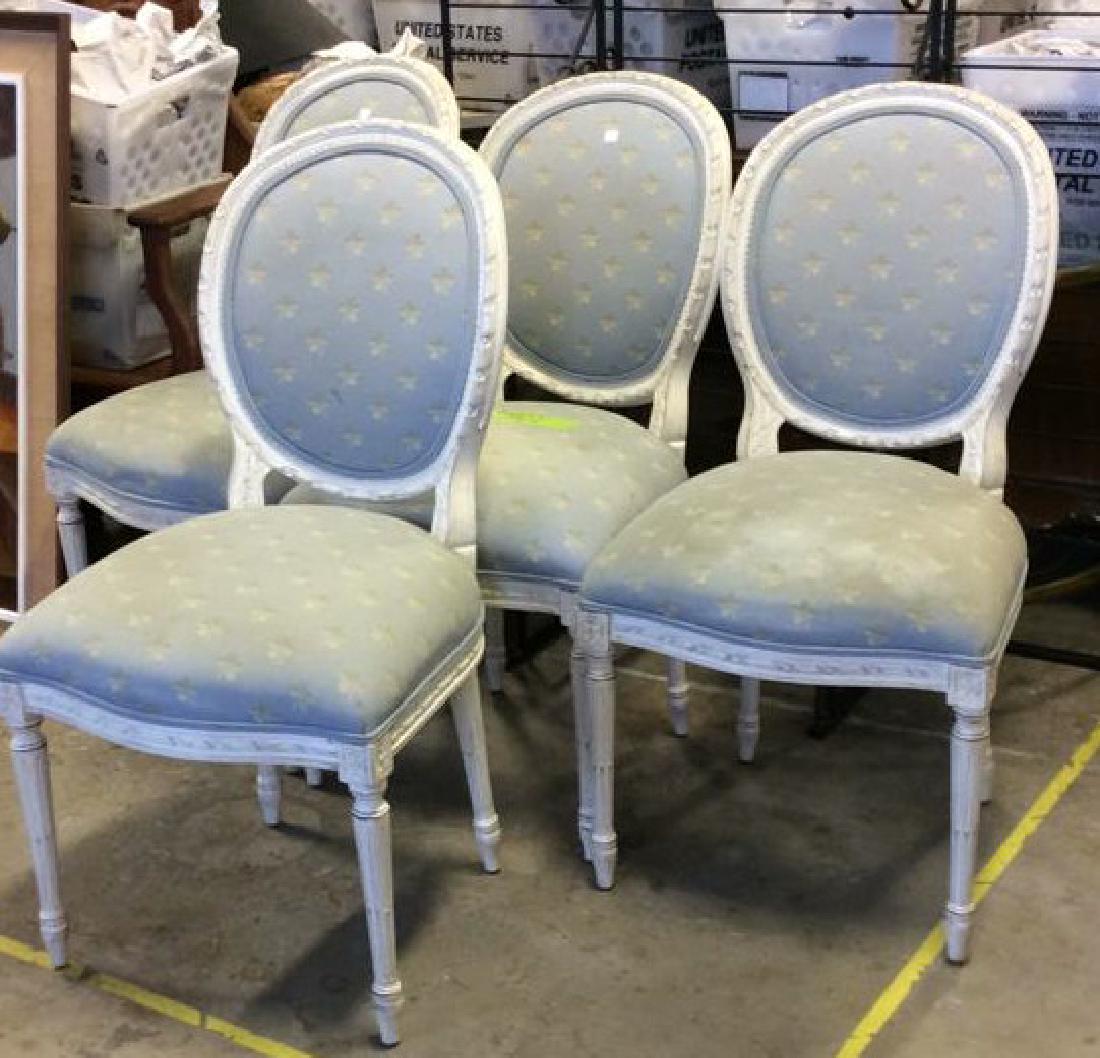 Set 4 Country French Oval Back Chairs (1 of 10)
