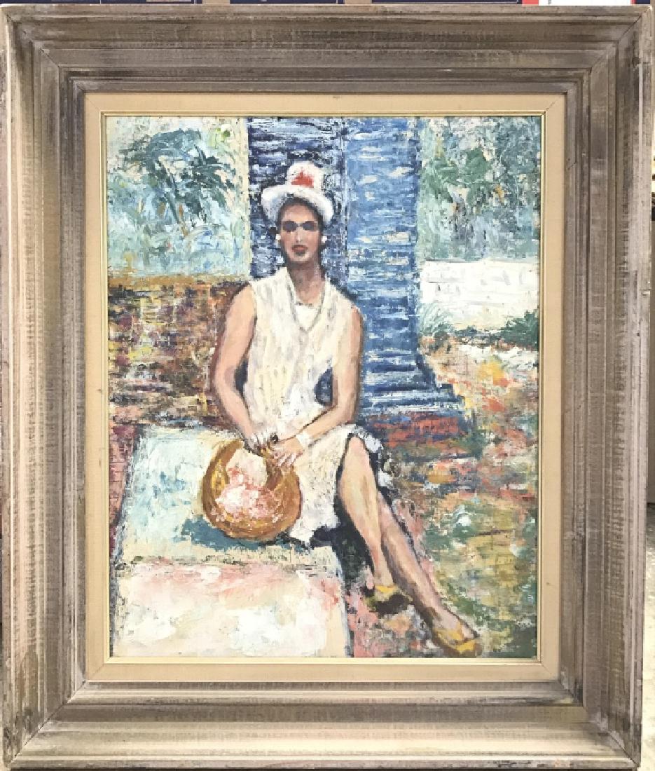 Framed Painting Sitting Woman (1 of 8)