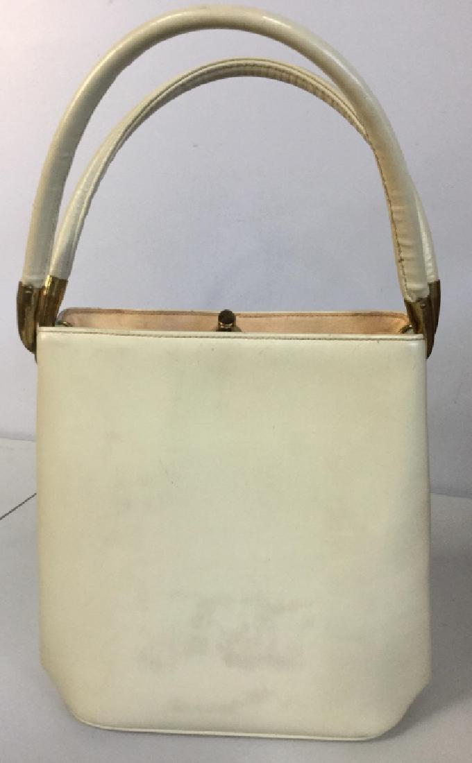 Vintage Cream Leather Ladies Handbag (1 of 9)