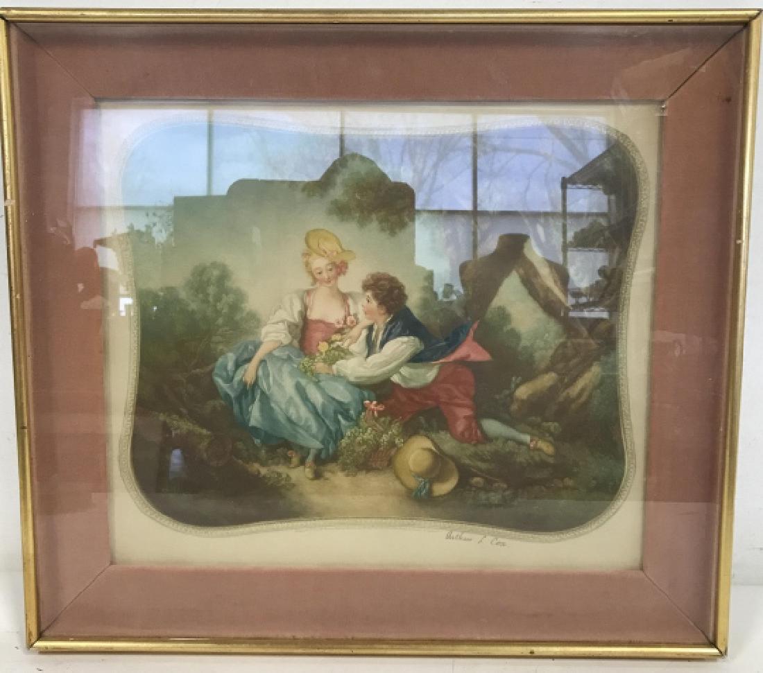 Signed and Framed Mezzotint of Forest Gathering (1 of 9)