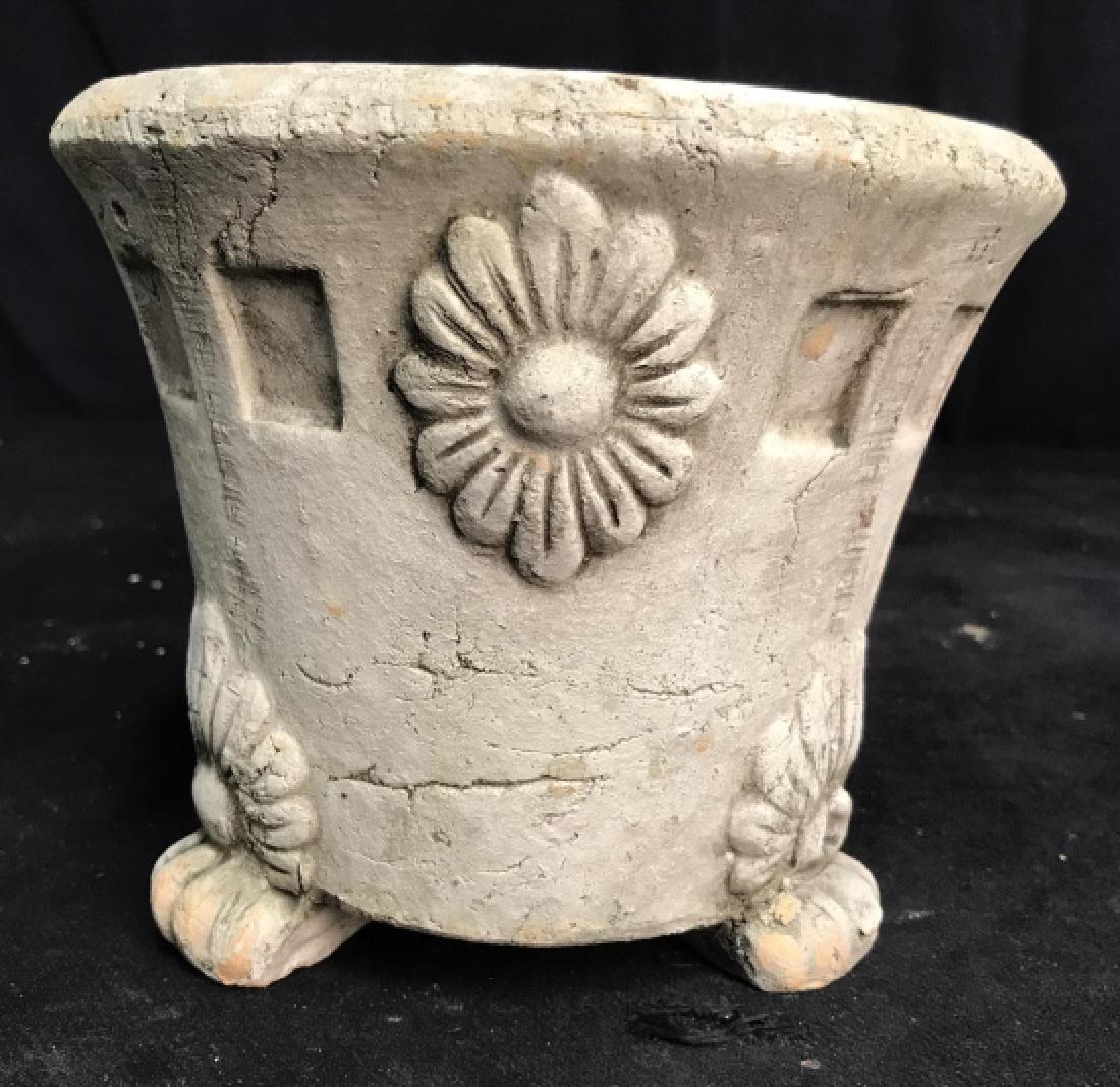 Vintage poss Stone Cement Footed Planter (1 of 9)