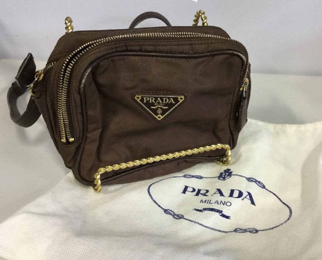 Prada Leather And Clothe Shoulder Bag (1 of 12)