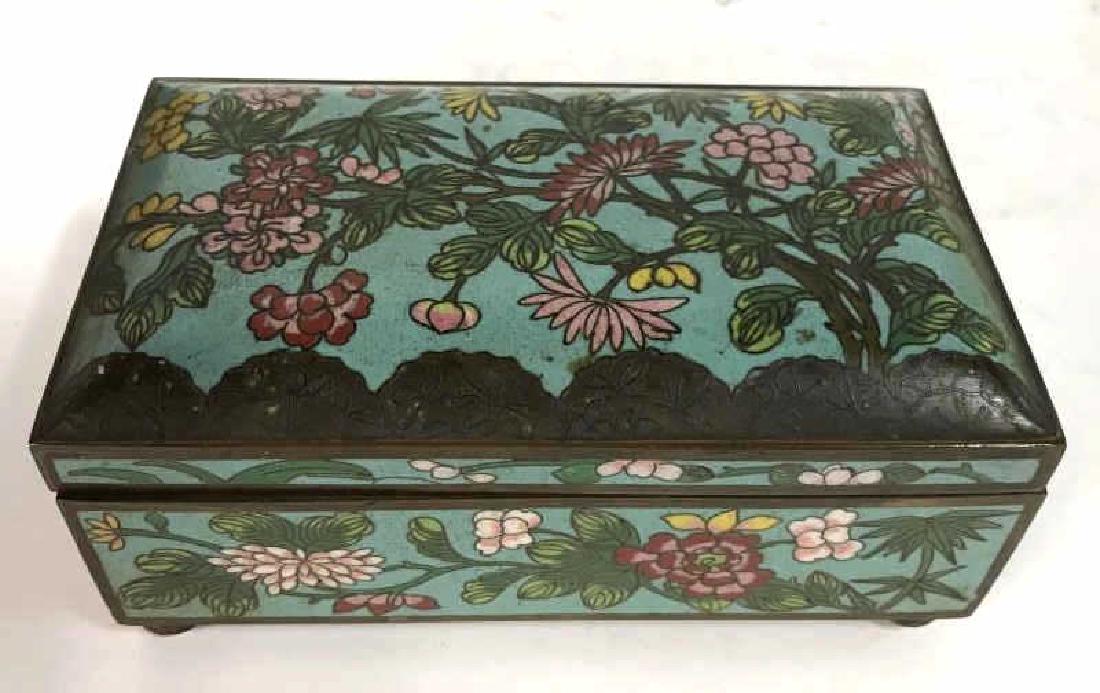 Cloisonné Asian Metal Trinket Box (1 of 11)