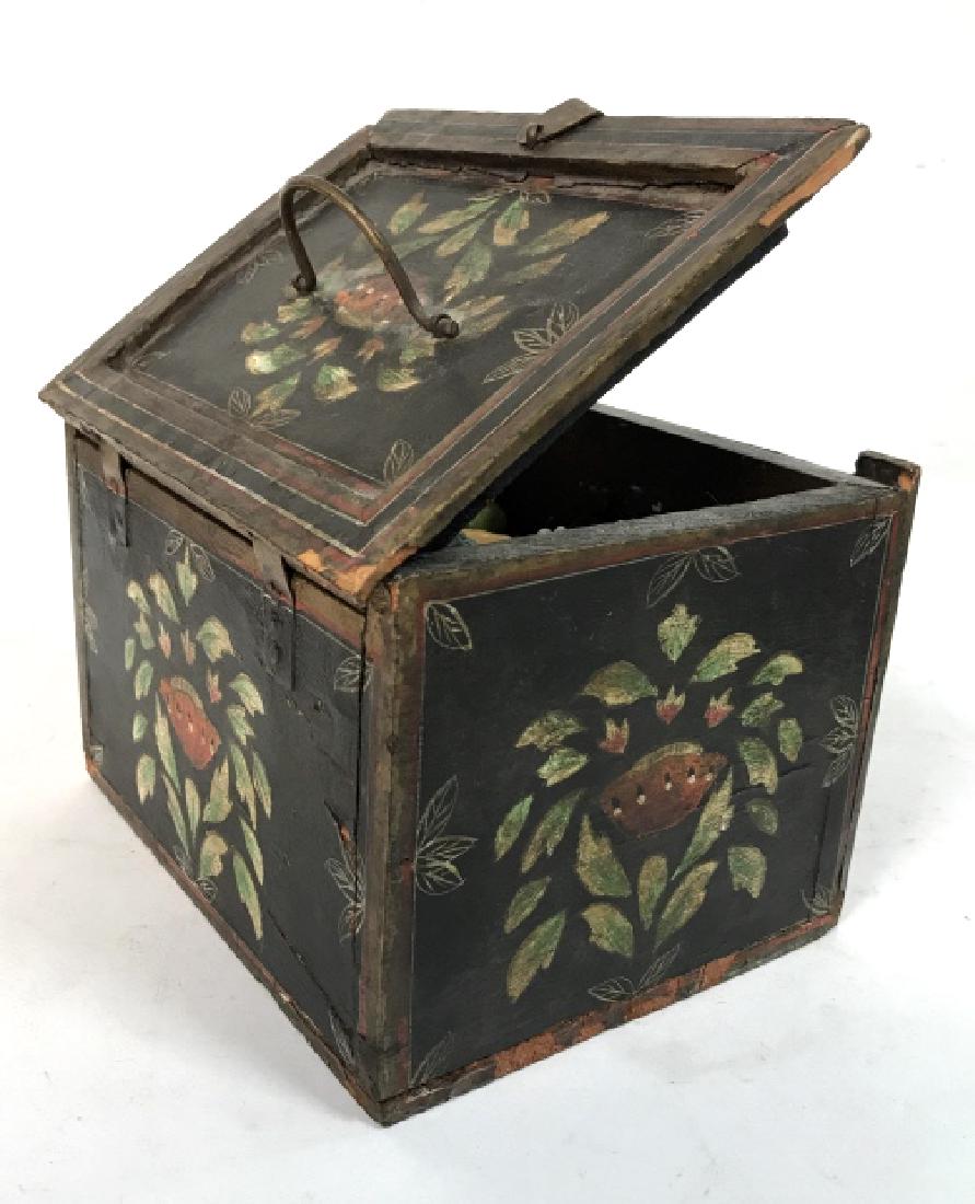 Antique Hand Painted Wood Metal Box (1 of 15)