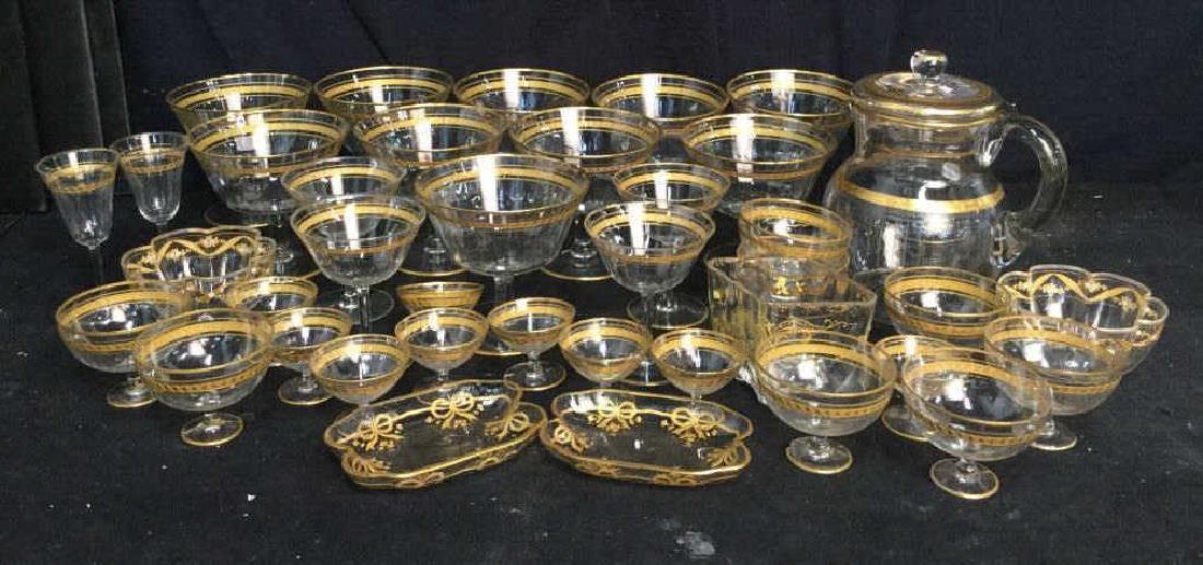 Large Set Gold Rimmed Stemware and More (1 of 13)