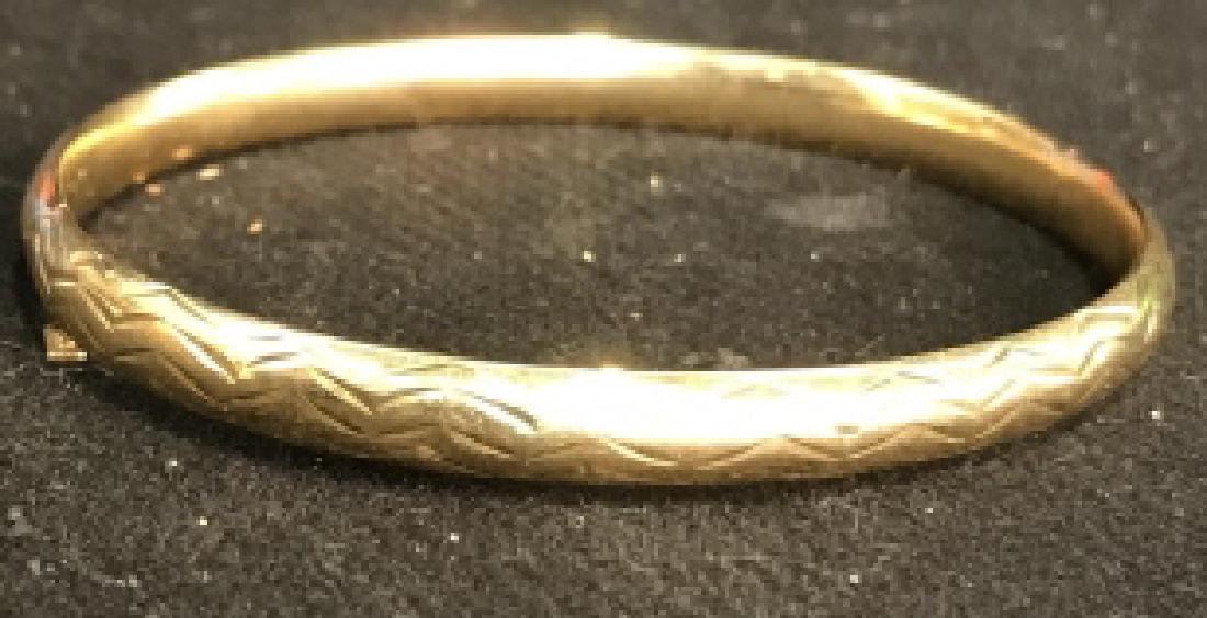 14k Gold Bangle Bracelet Jewelry, (1 of 10)