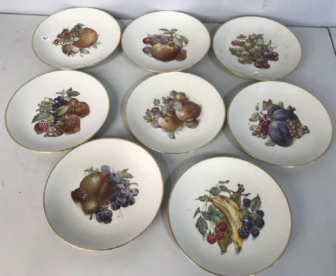 Set 8 German Porcelain Fruit Painted Plates (1 of 10)