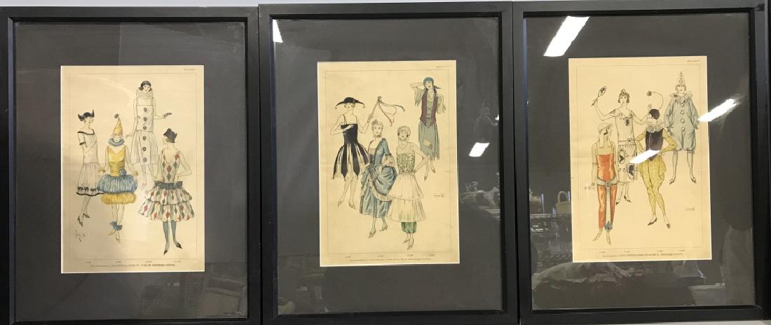 Lot 3 Framed German Female Figural Prints (1 of 8)