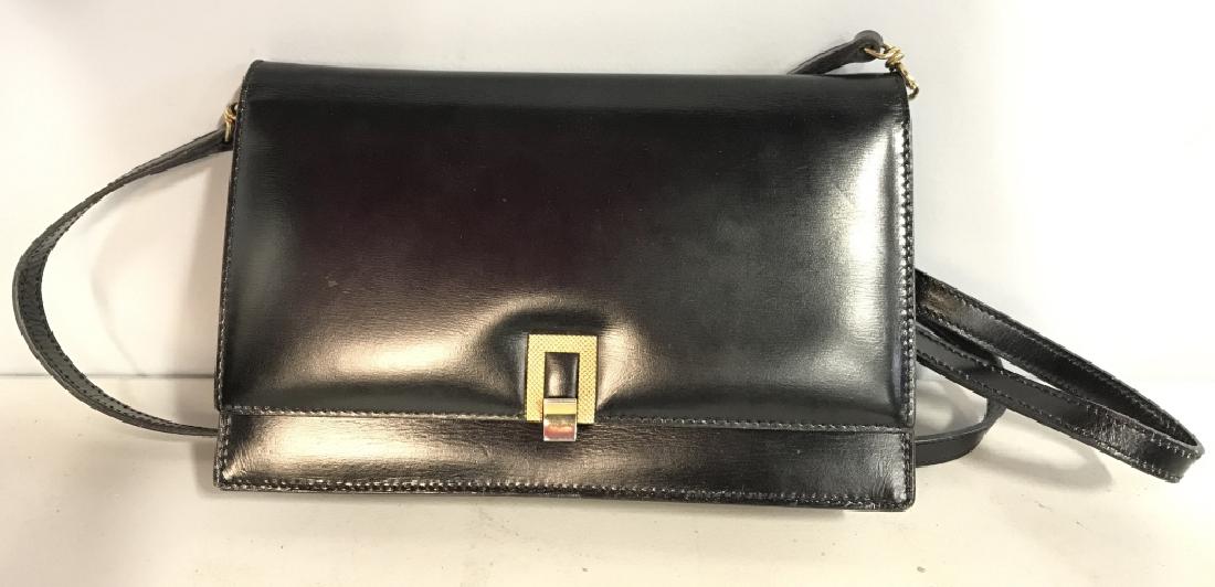LEDERER Black Toned Leather Handbag (1 of 5)
