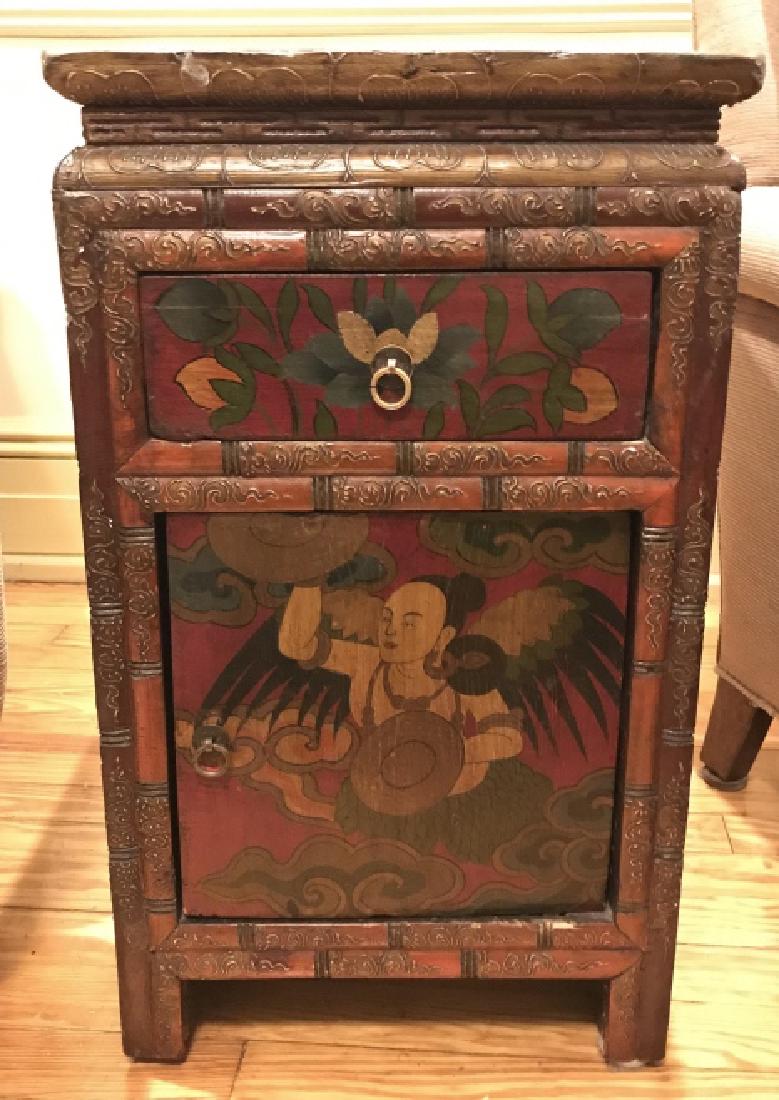 Vintage Hand Painted Tibetan Side Table (1 of 11)