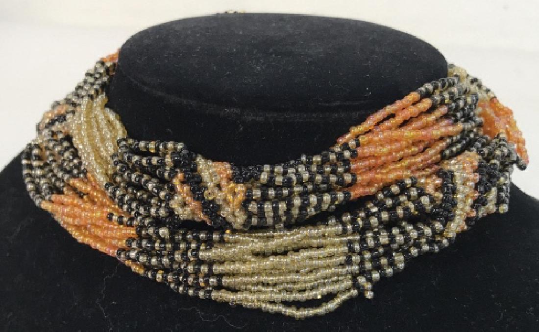 Multi Strand Opalescent Bead Necklace (1 of 11)