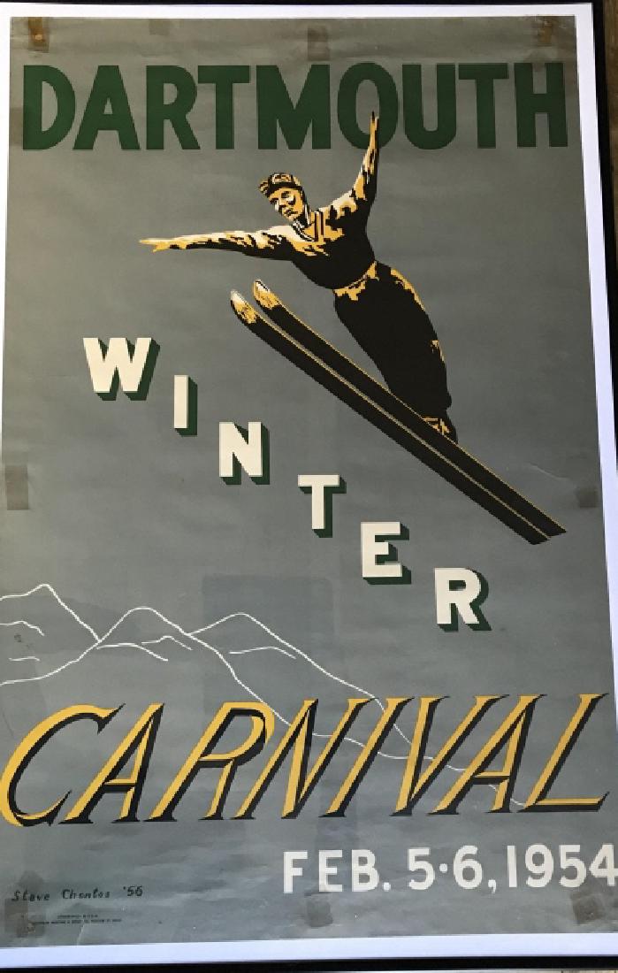 Original 1954 Dartmouth Winter Carnival Lithograph (1 of 12)