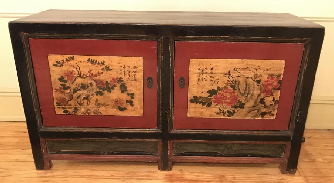 Vintage Asian Hand Painted Cabinet Sideboard (1 of 15)