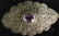 Intricate Amethyst Marcasite Art Deco Sterling Pin