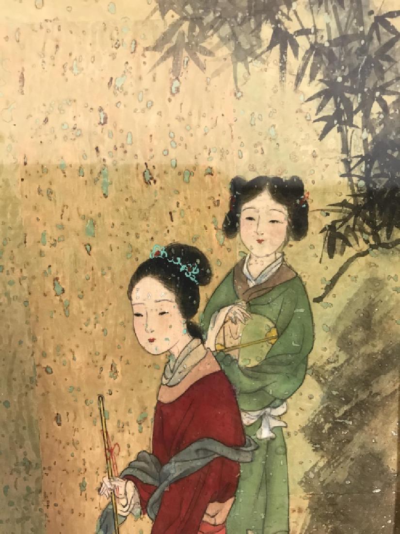 Vintage Signed Asian Figural Painting In Frame (1 of 12)