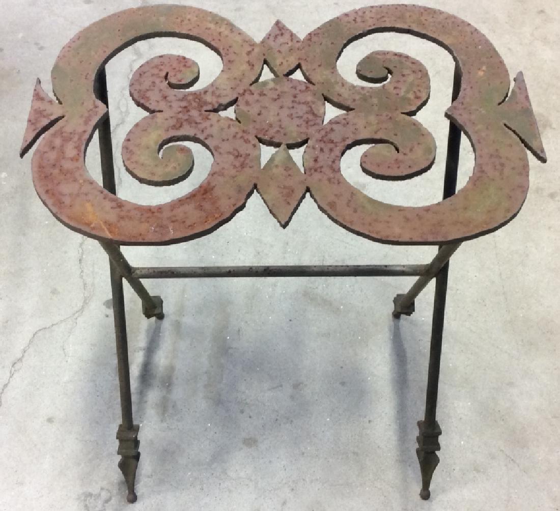 Iron Outdoor Stool / Stand/Table (1 of 9)