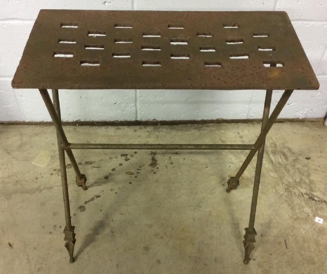 Iron Outdoor Stool / Stand/Table (1 of 8)