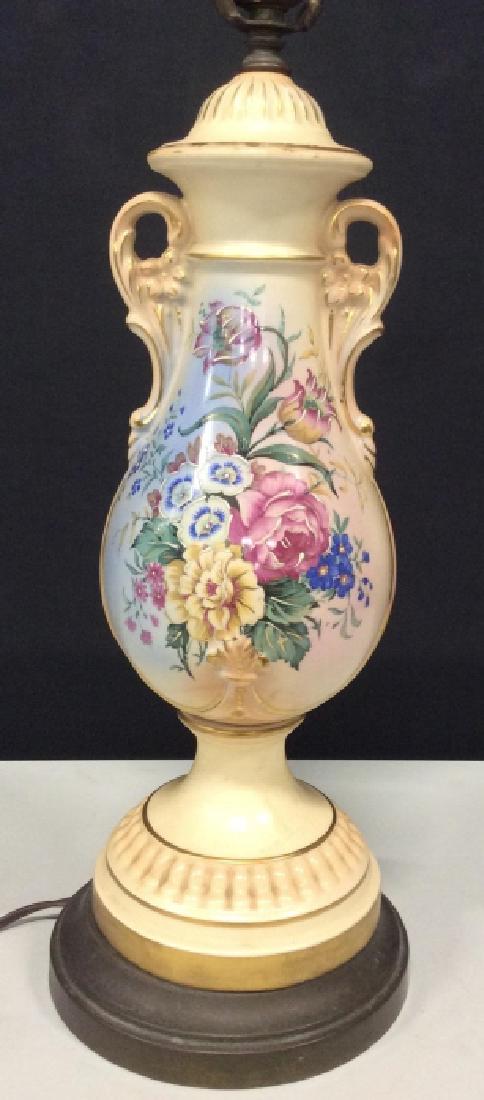 Tall Decorative Painted Floral Table Lamp (1 of 14)