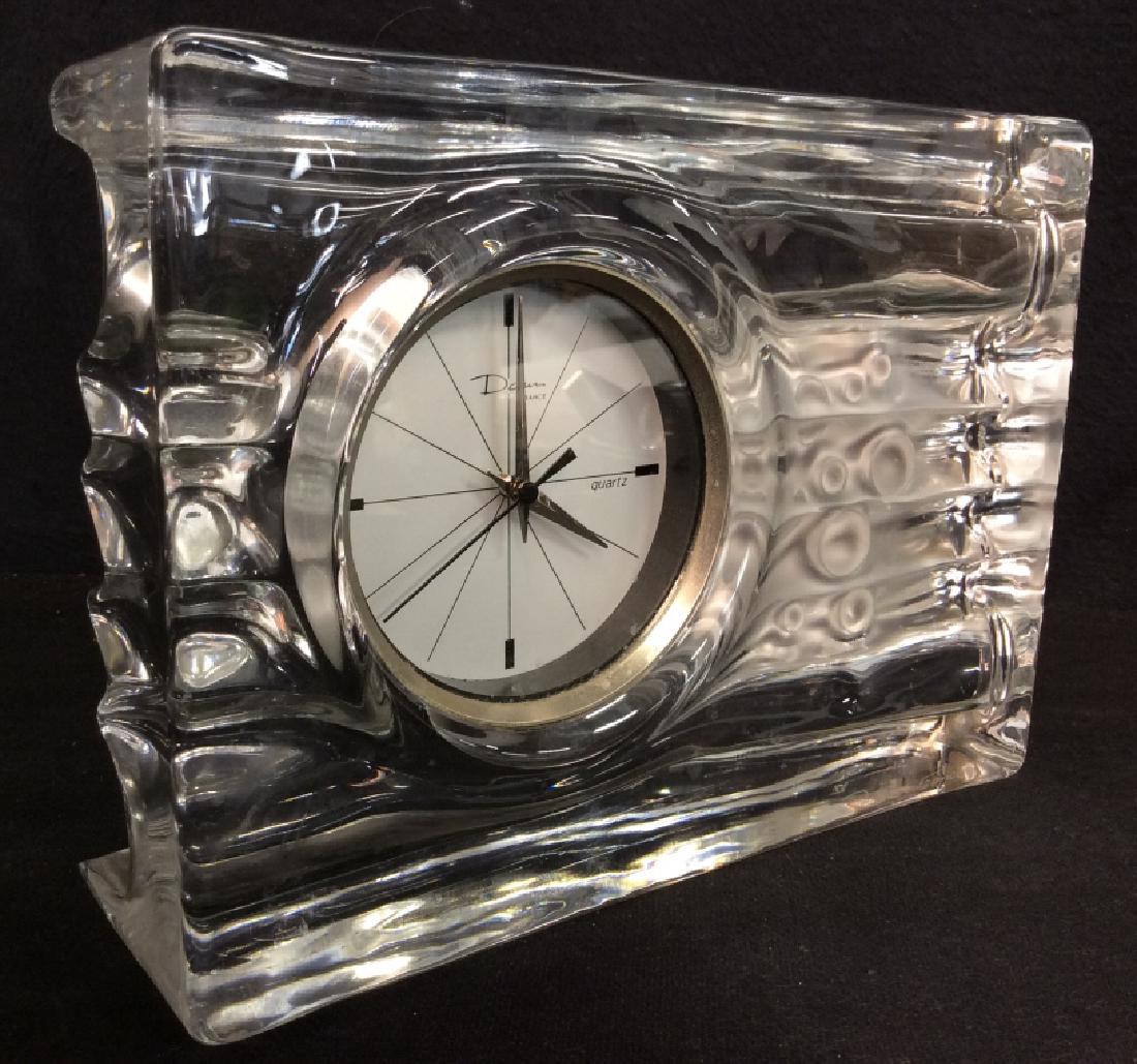 DAUM FRANCE Vintage Crystal Art Glass Clock (1 of 14)