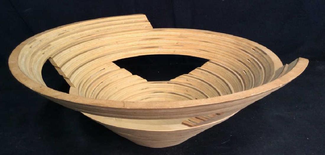 Vintage Signed Handmade Wooden Vase Sculpture (1 of 16)