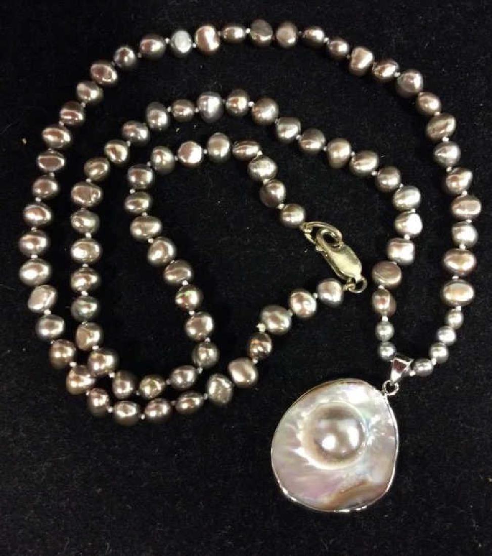 Mother of Pearl & Sterling Silver Pendant Necklace (1 of 13)