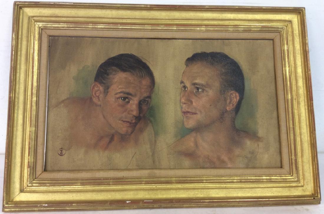 Framed and Signed Double Portrait Painting (1 of 13)