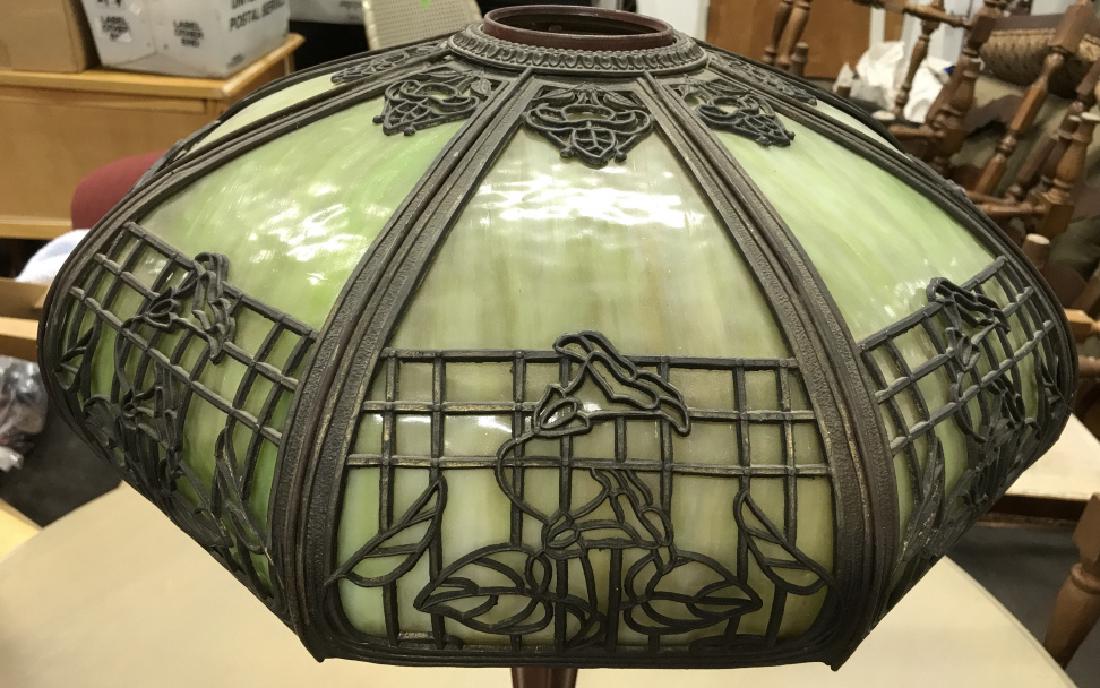 Antique Desk Lamp with Glass Shade (1 of 11)