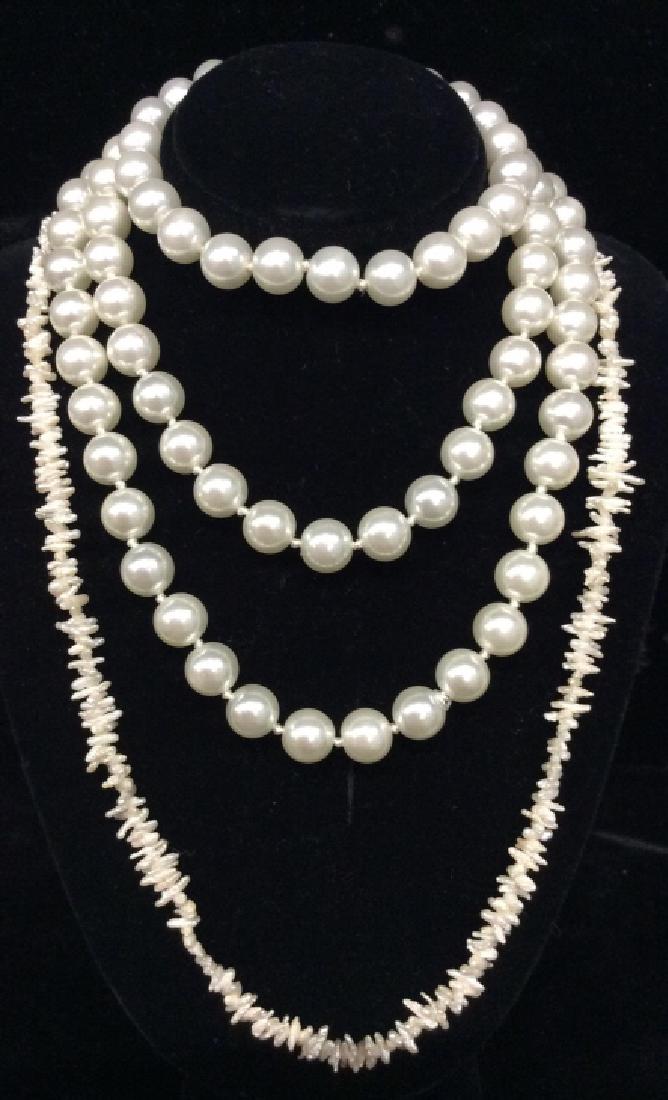 Lot 3 Pearl Necklaces Jewelry (1 of 7)