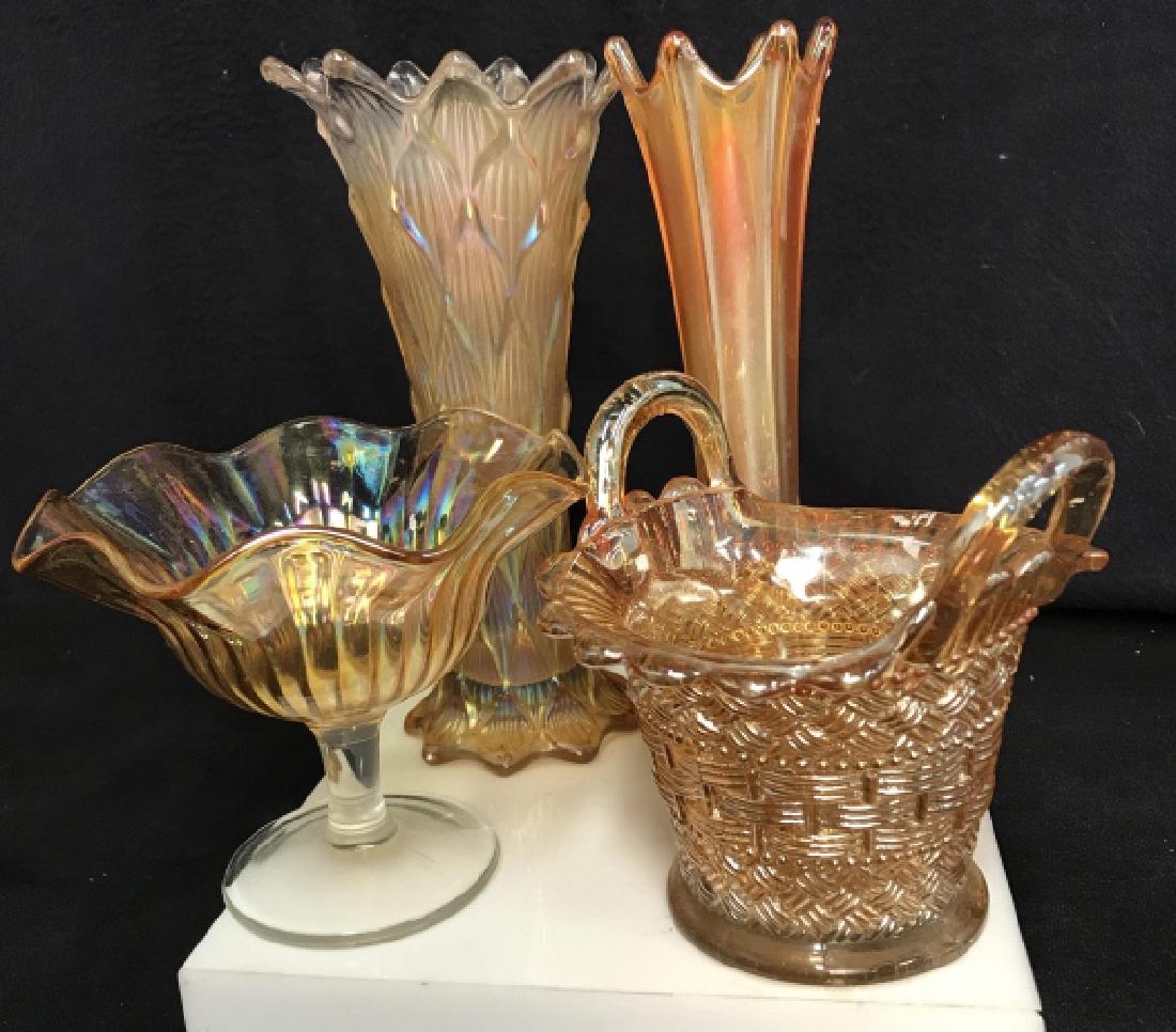 Group Lot of Opalescent Glass Items (1 of 14)