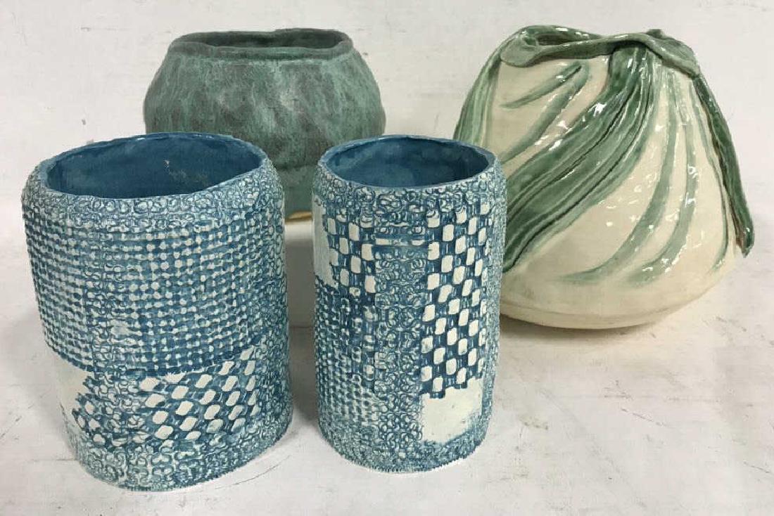 Group of 4 Signed Handmade Decorative Art Vases (1 of 19)