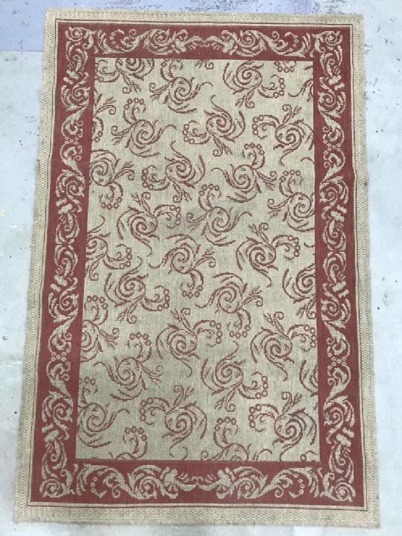 Red & Beige Toned Wool Rug (1 of 8)