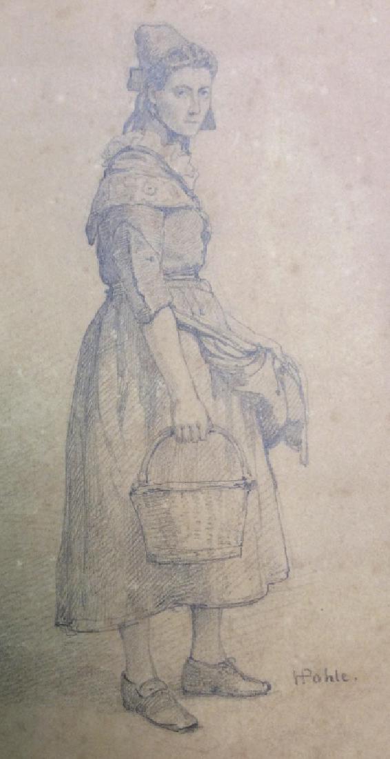 Antique Hermann Emil Pohl Pencil Drawing (1 of 9)