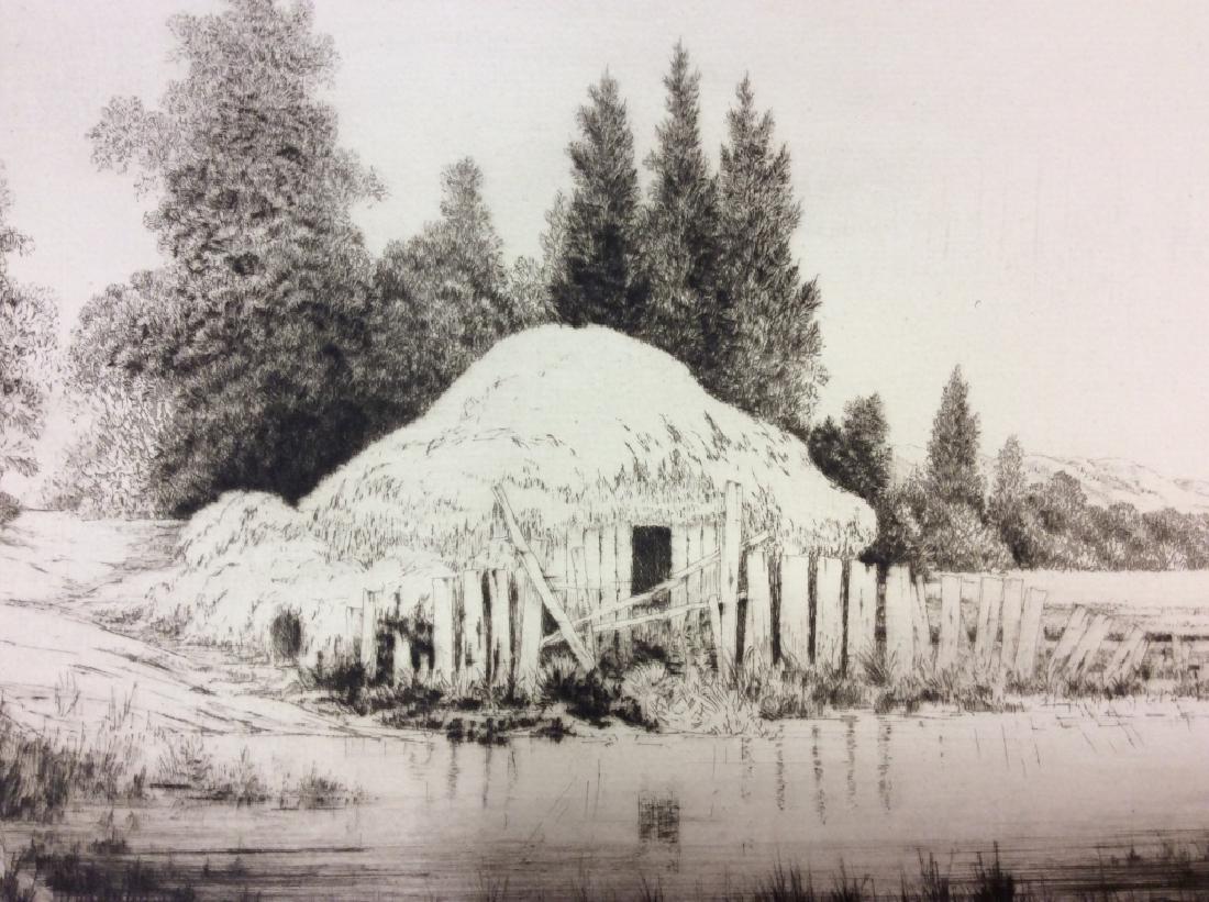 Vintage Original Etching “Du Peyrou" Hut On Water (1 of 11)