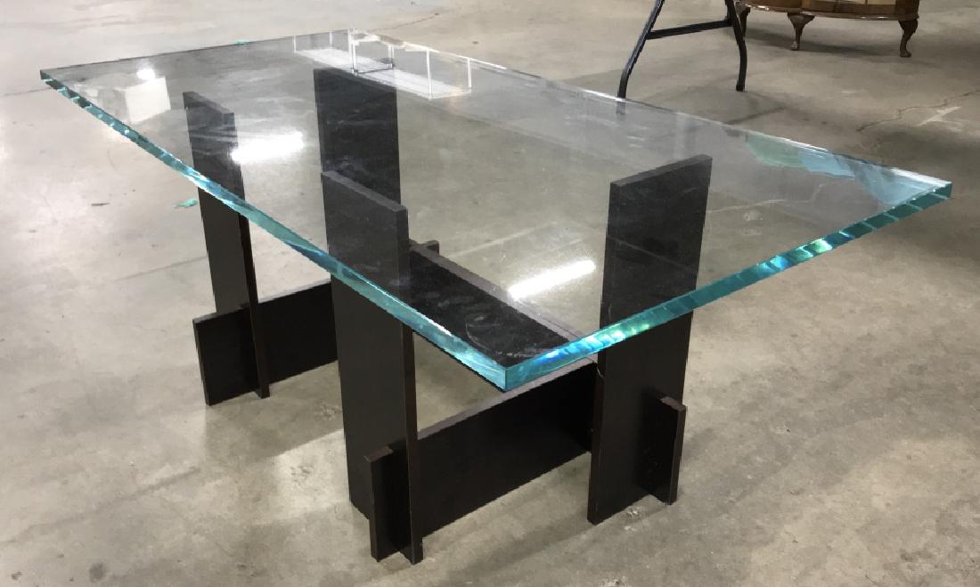 Modern Glass Topped Coffee Table (1 of 7)