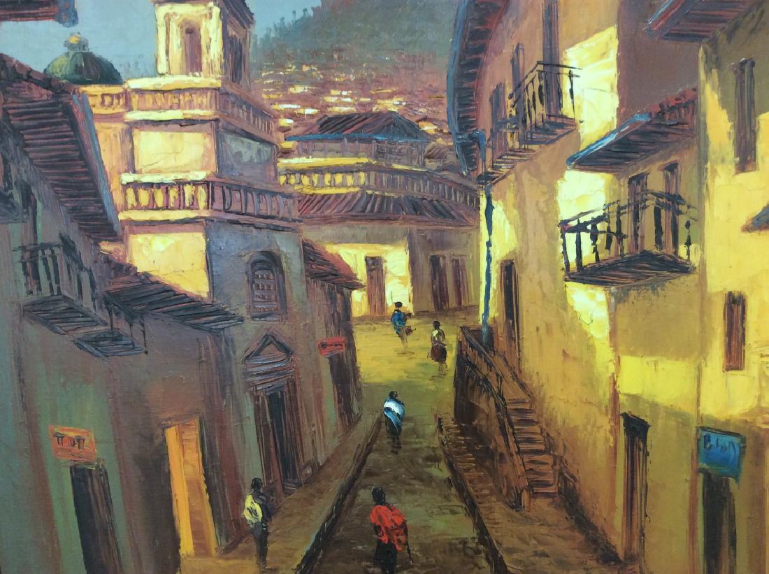 Signed & Framed Painting Of Town / Cityscape (1 of 15)