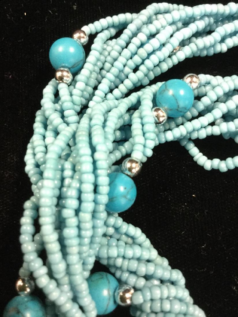 Park Lane Blue Toned Faux Stone Necklace (1 of 6)