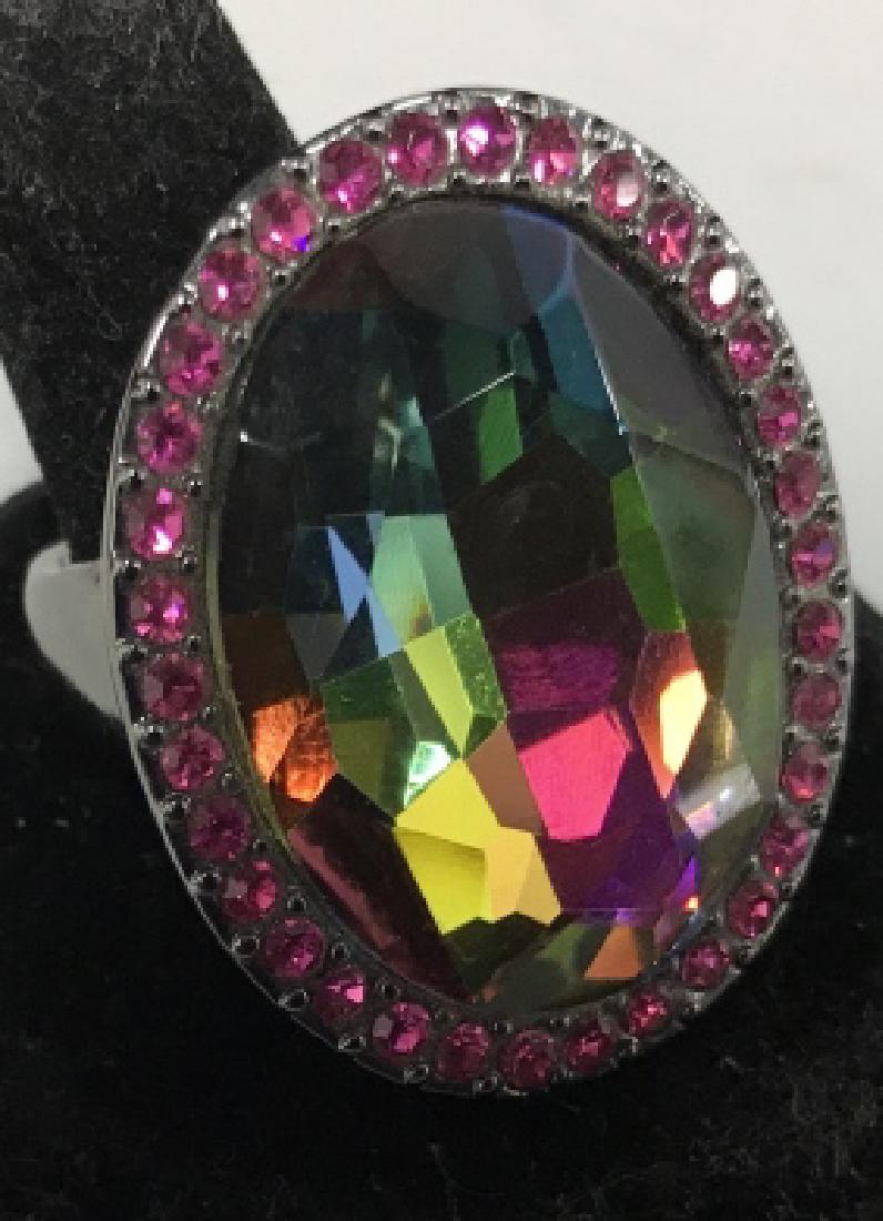 Rainbow Crystal Cocktail Ring (1 of 12)