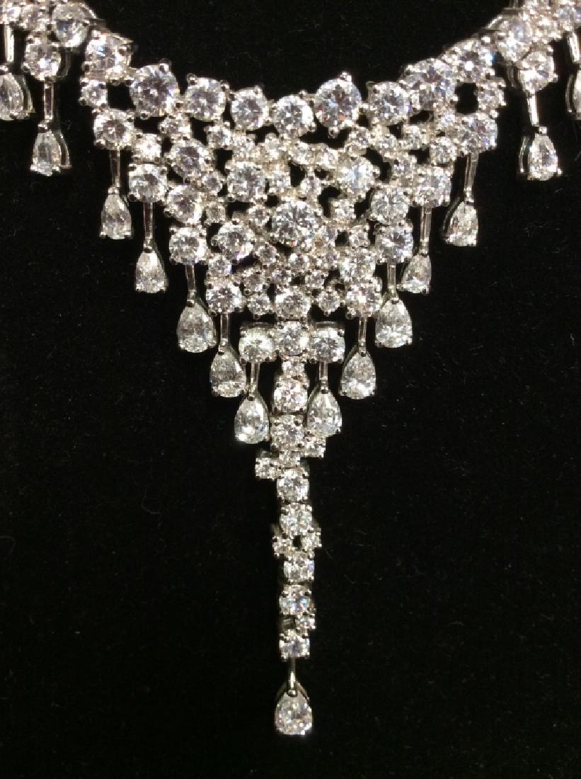 Statement Rhinestone Cascade Necklace (1 of 14)