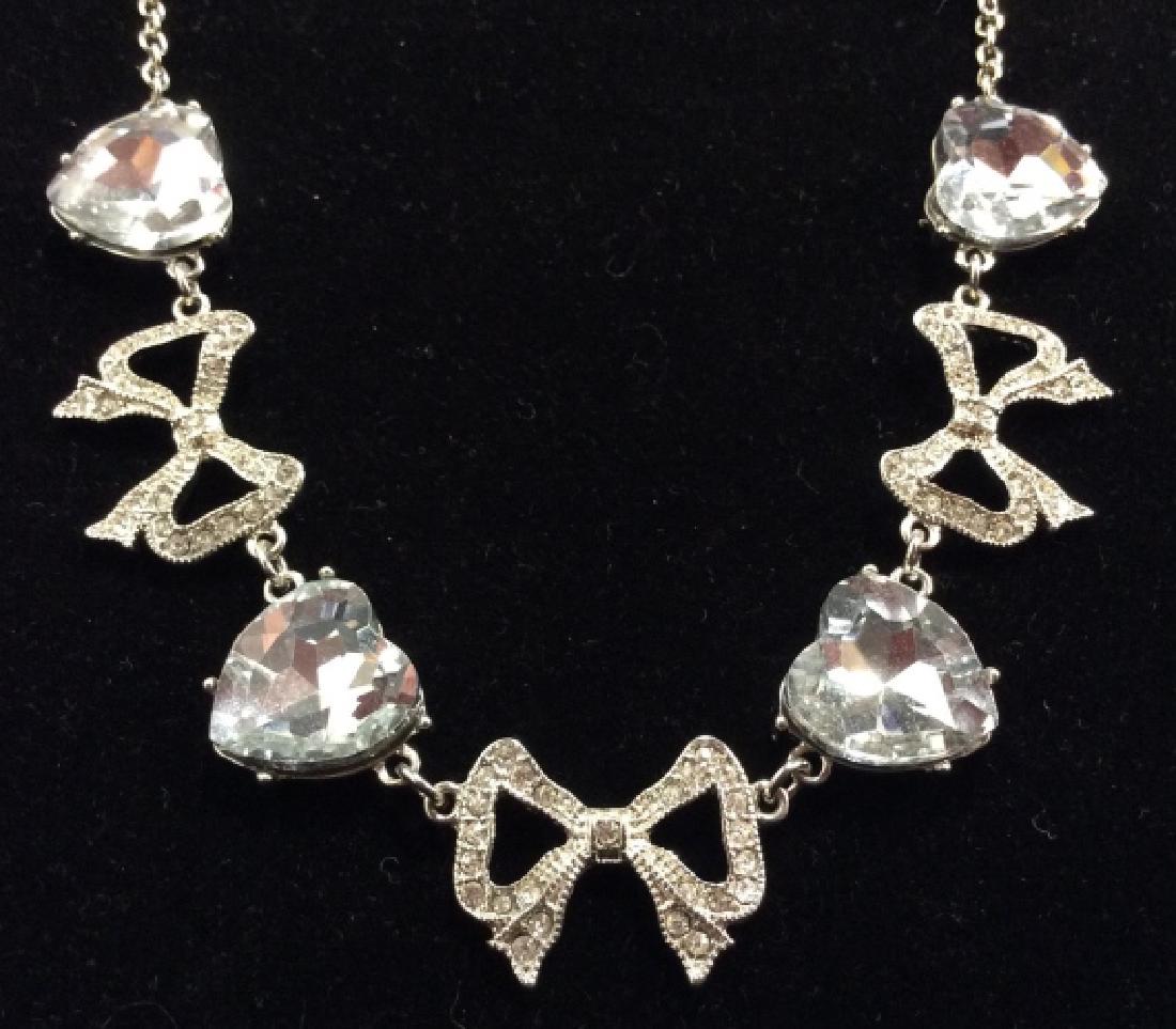 PARK LANE Heart & Bow Rhinestone Necklace (1 of 13)