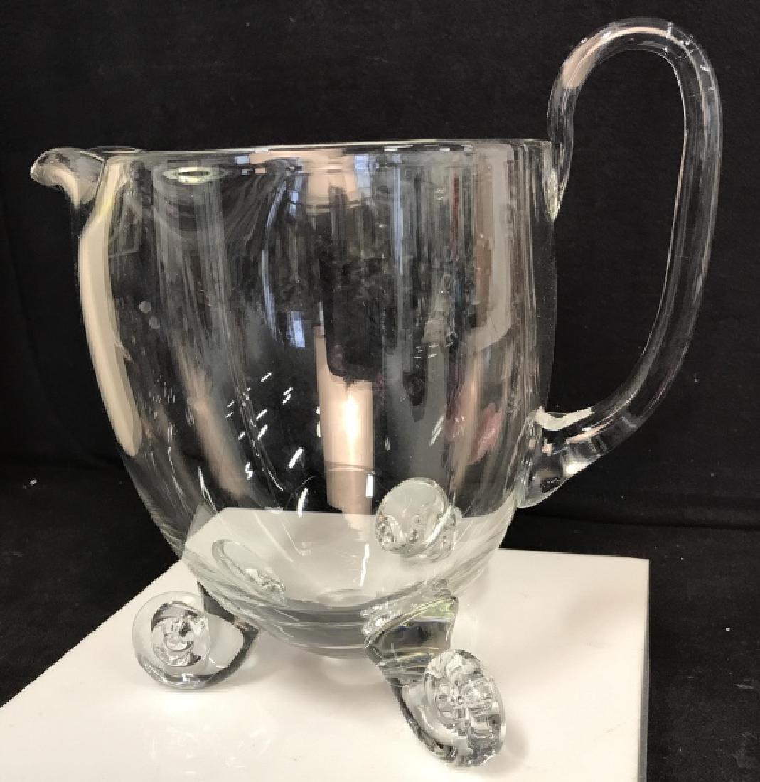 Oversized Decorative Footed Glass Pitcher (1 of 8)