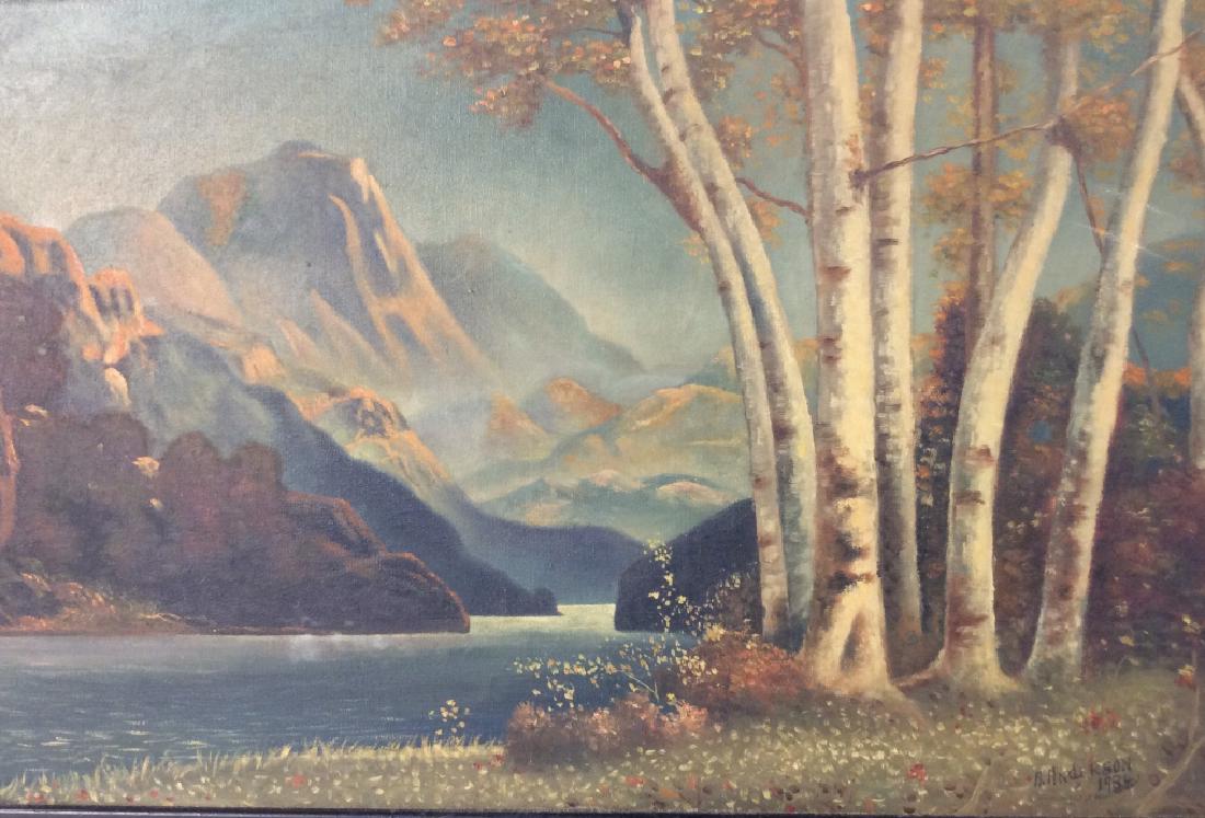 ANDERSON,Oil on Canvas River Mountains,1934 (1 of 10)