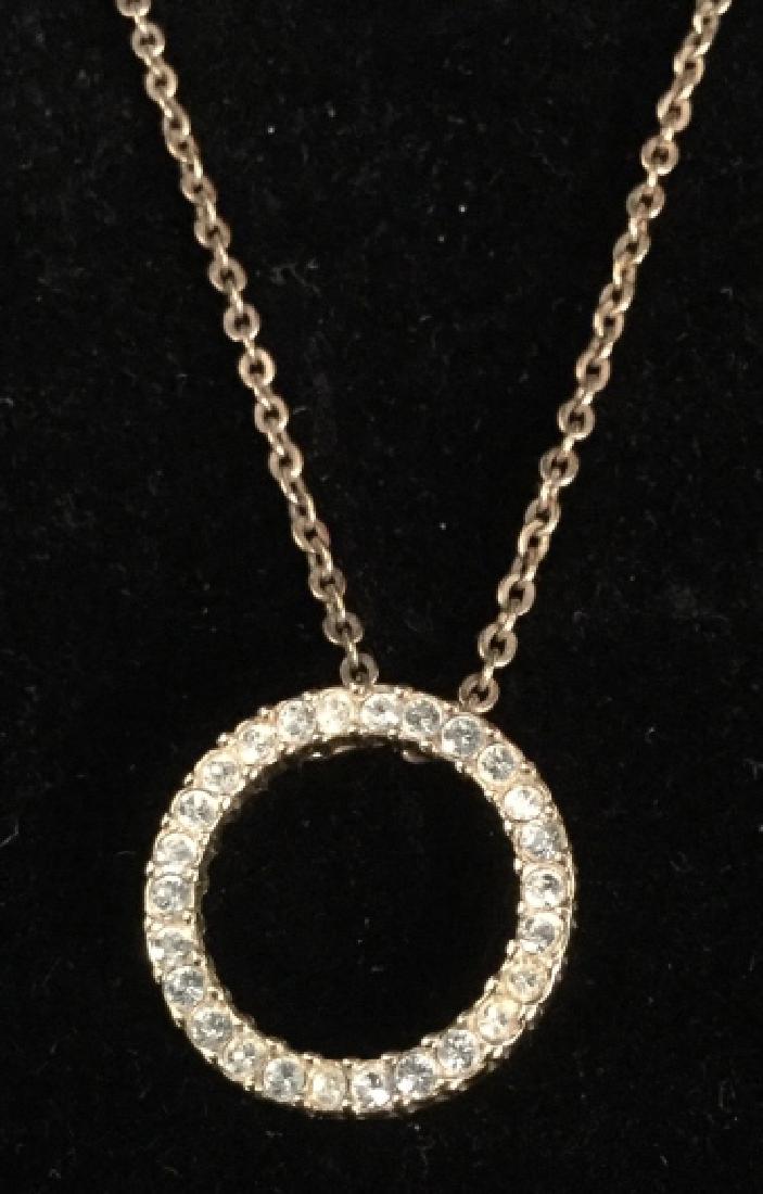 Rhinestone Circle Pendant Necklace (1 of 12)