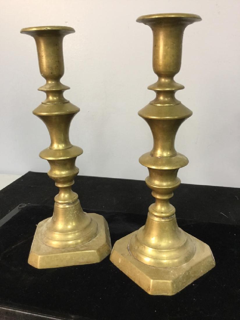 Pair of Brass Candlesticks (1 of 9)