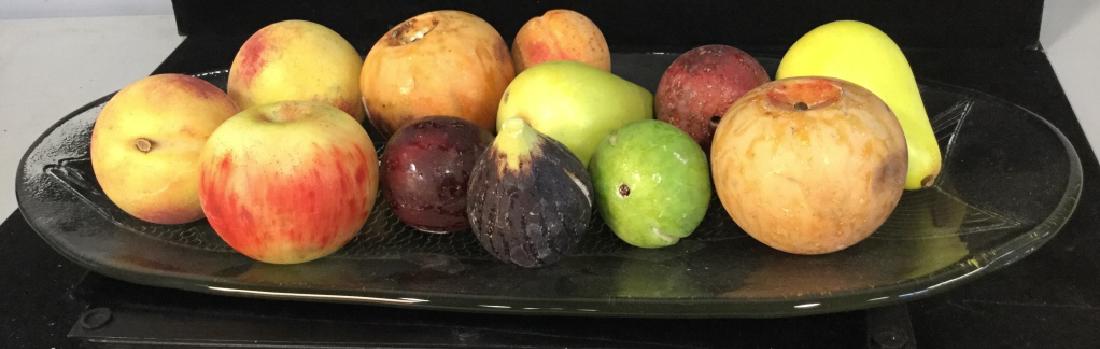 Vintage Painted Fruit in a Glass Plate (1 of 9)