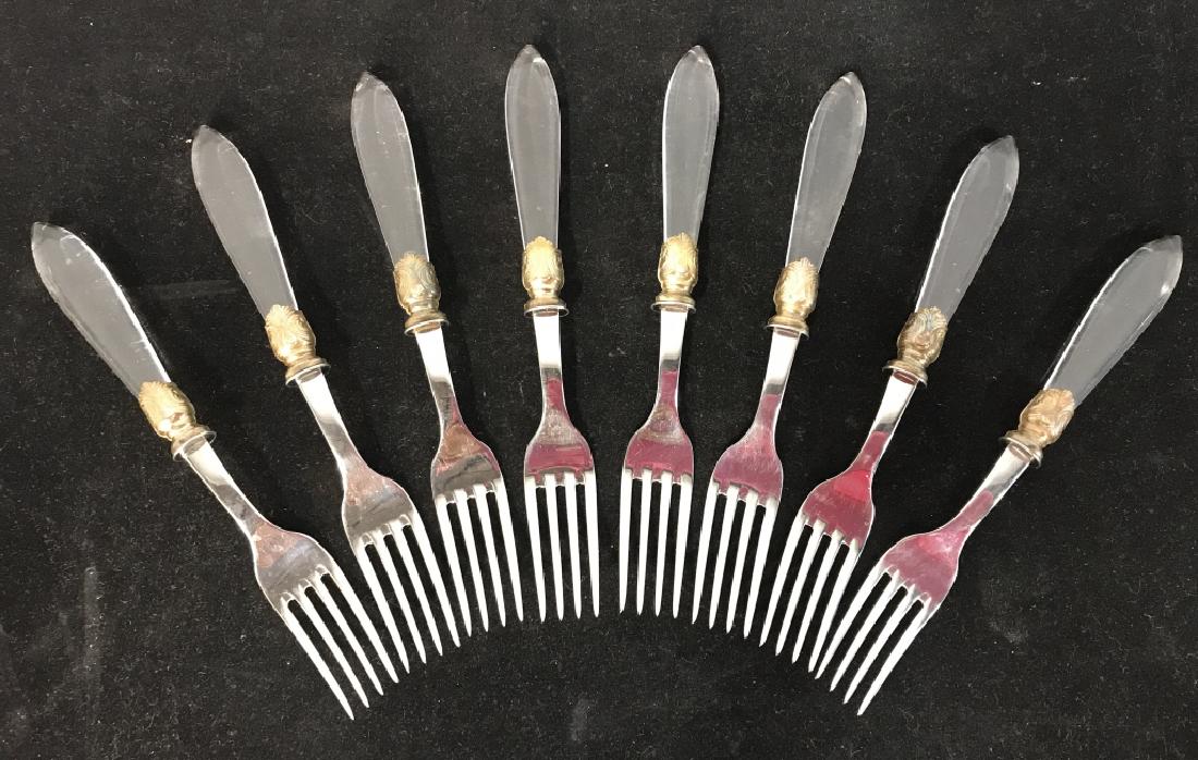 Lot 8 SABRE Lucite Handle Forks (1 of 5)