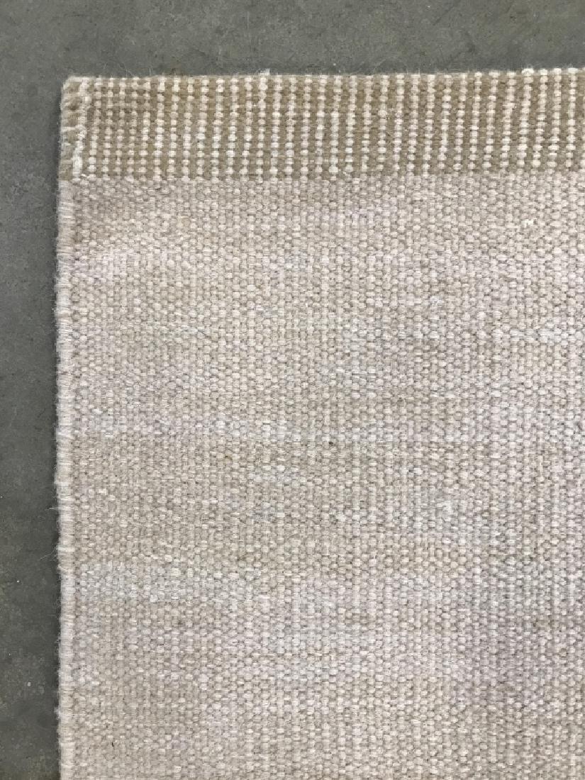 Beige Toned Wool Carpet With Tapered Ends: Beige Toned Wool Carpet With tapered ends, measures approx 60 inches wide x 94.5 inches long, needs light cleaning. Area Rug. Bedroom Carpet. Living Room Carpet 2