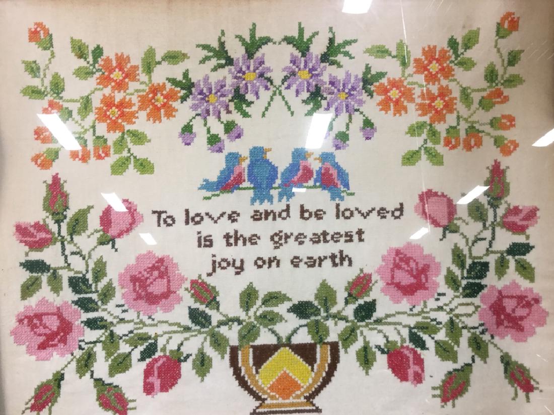 Two Hand Sewn Framed Needlepoint (1 of 13)